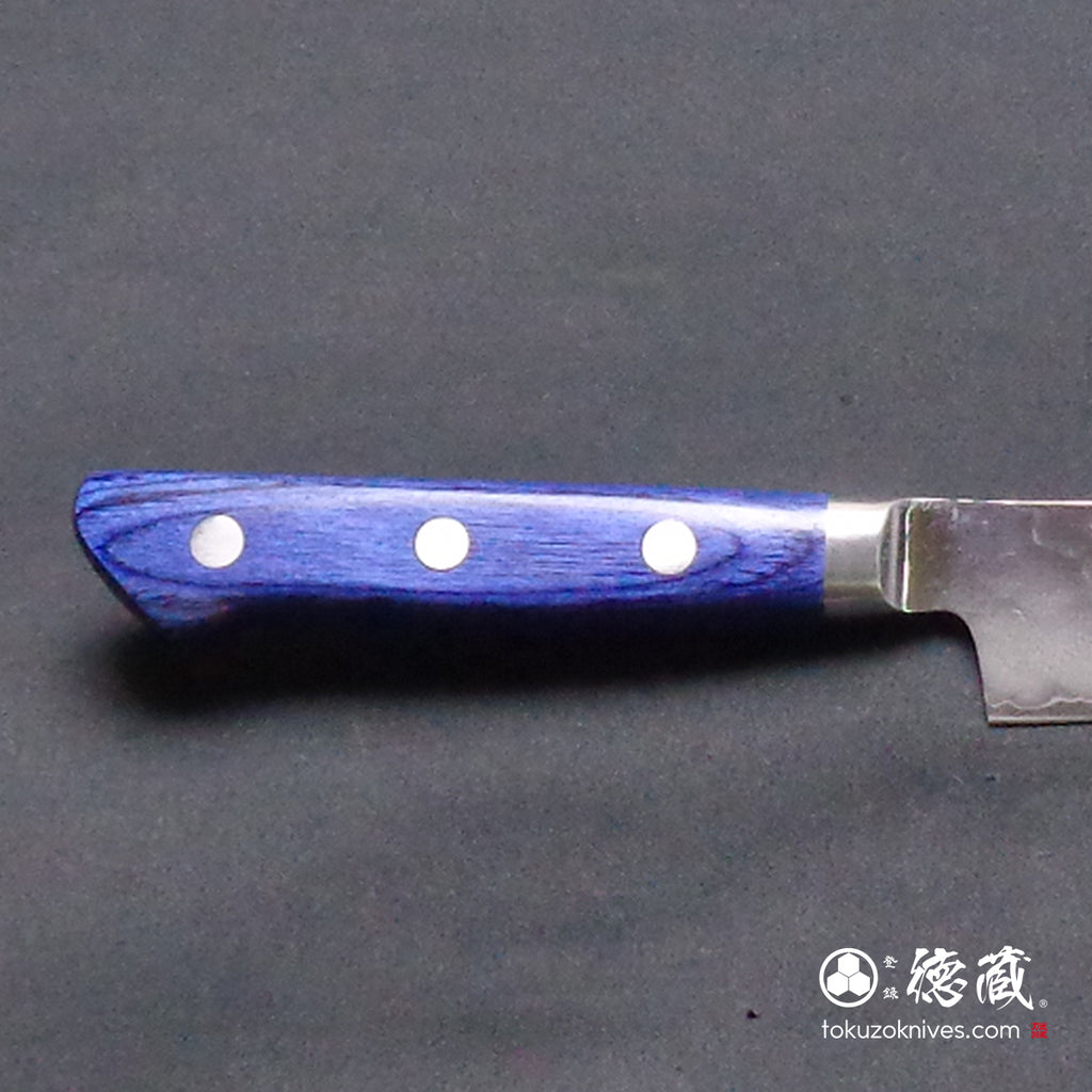 AUS10 Kiritsuke Petty Knife Blue Handle