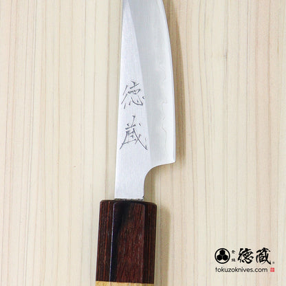 白一　ペティナイフ　ケヤキ八角柄