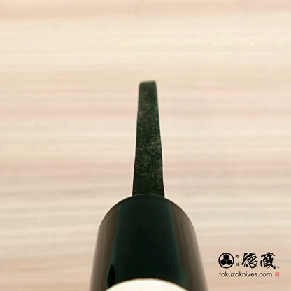 徳蔵　白二　黒打仕上　出刃包丁　朴柄