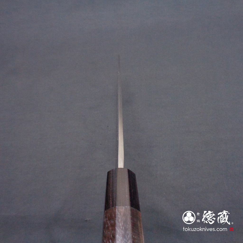 青尼柳刃刀，玫瑰木八角柄