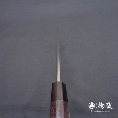 青二　柳刃包丁　紫檀八角柄