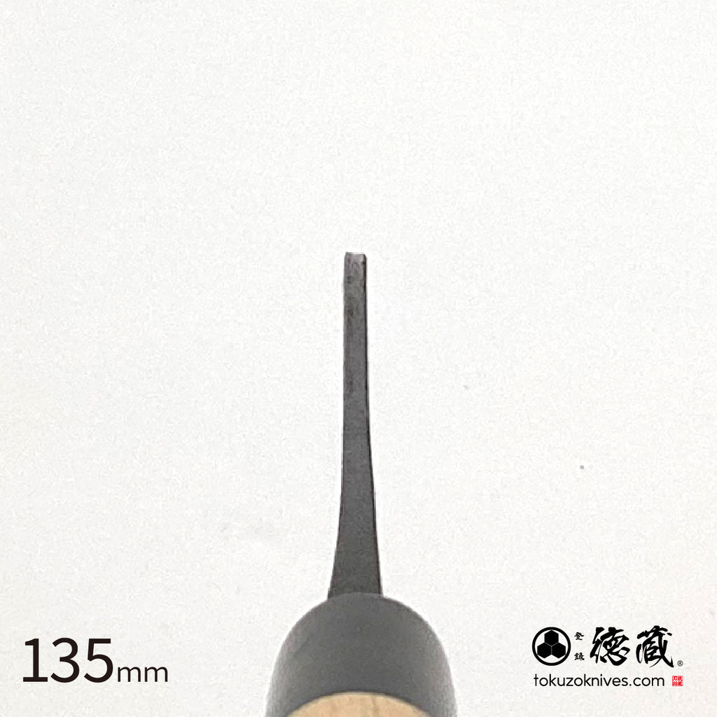 德藏 白钢 淬火留黑加工 三德刀 樱花木柄