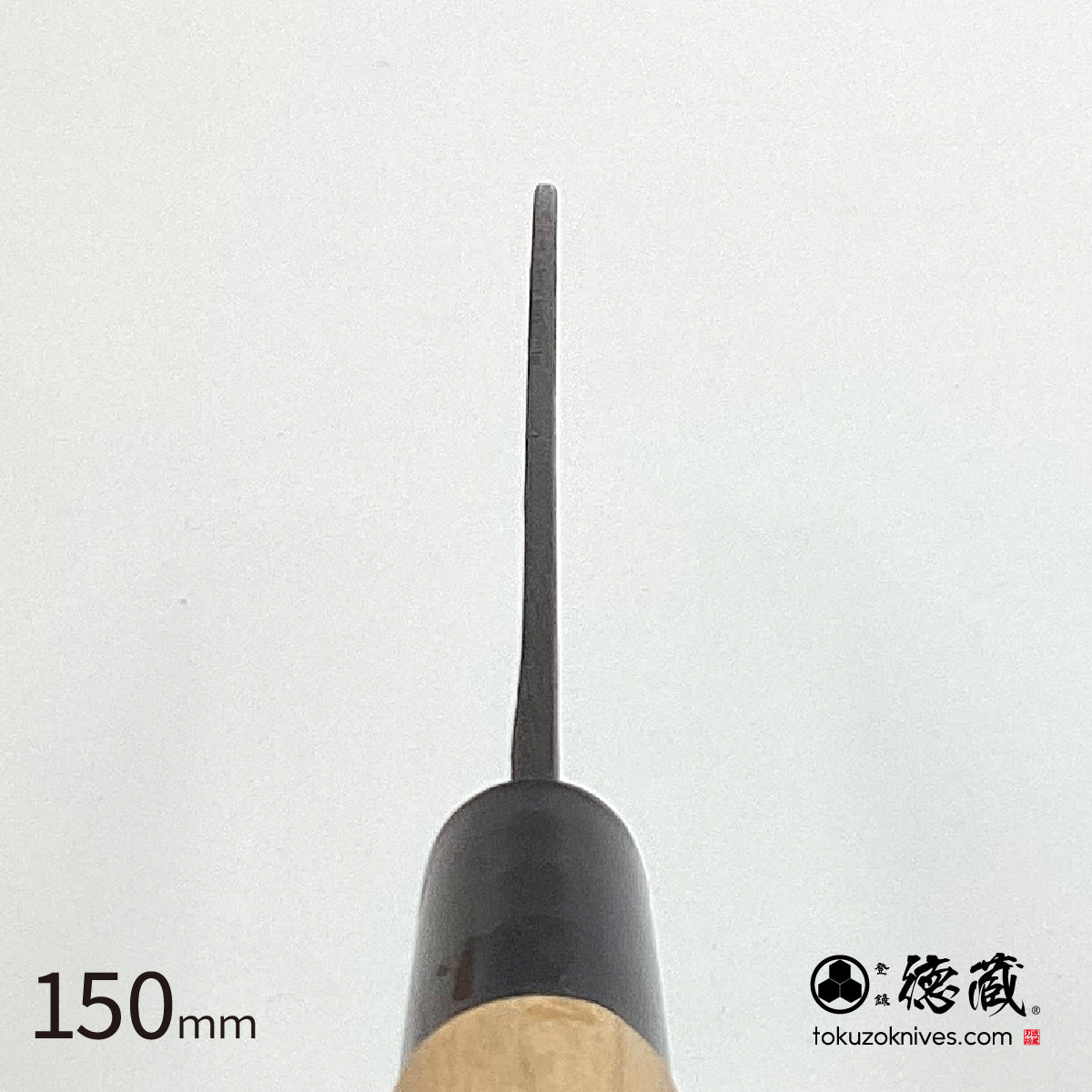 德藏 白钢 淬火留黑加工 三德刀 樱花木柄