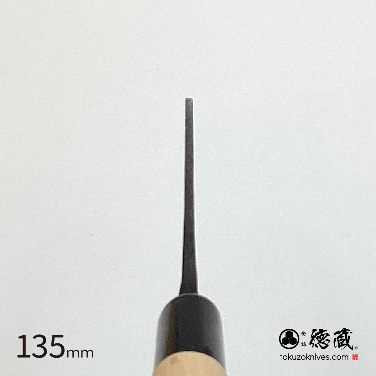 德藏 黑涂 三德刀 白钢 樱花木手柄