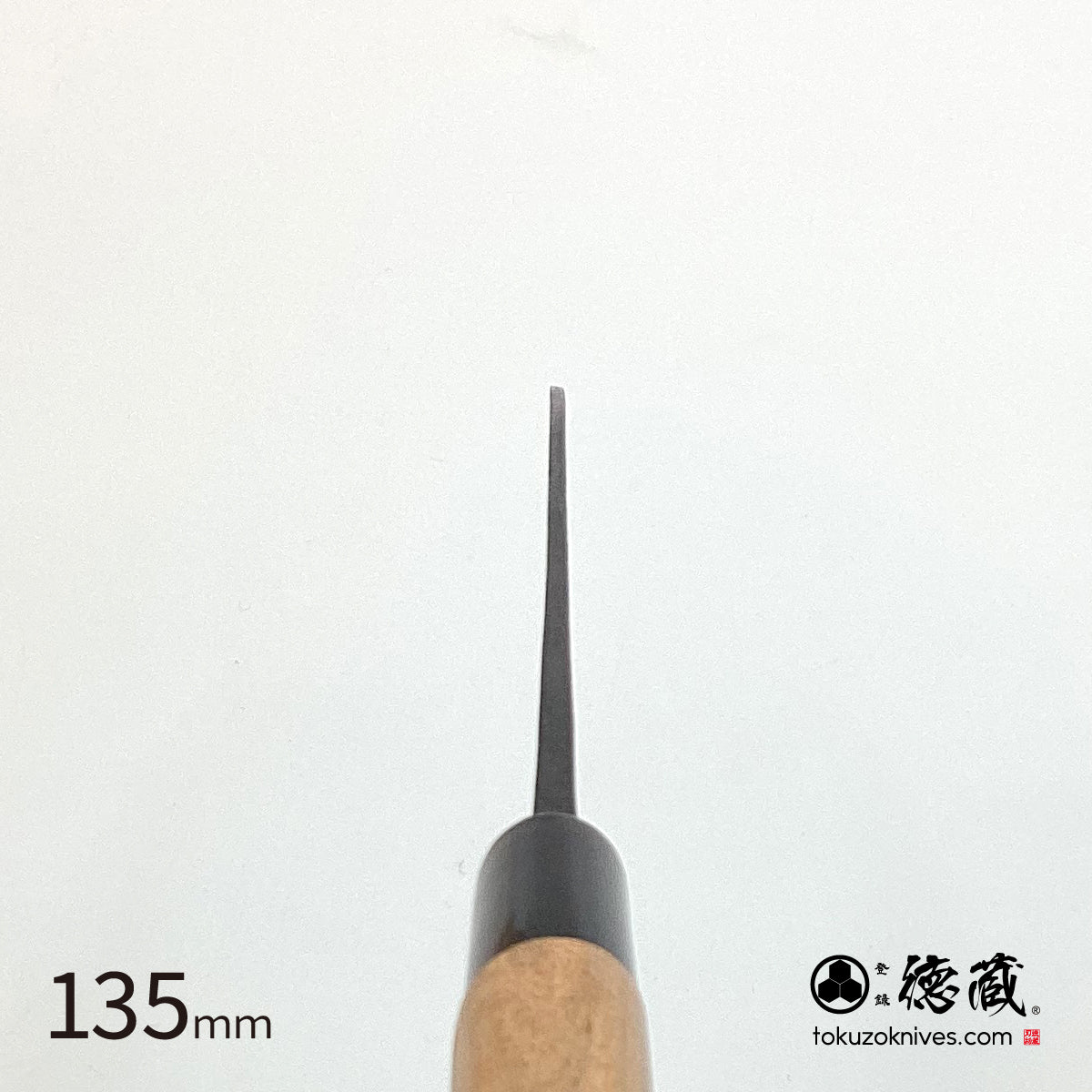 德藏 黑打 水果刀 白钢 黑染 樱花手柄