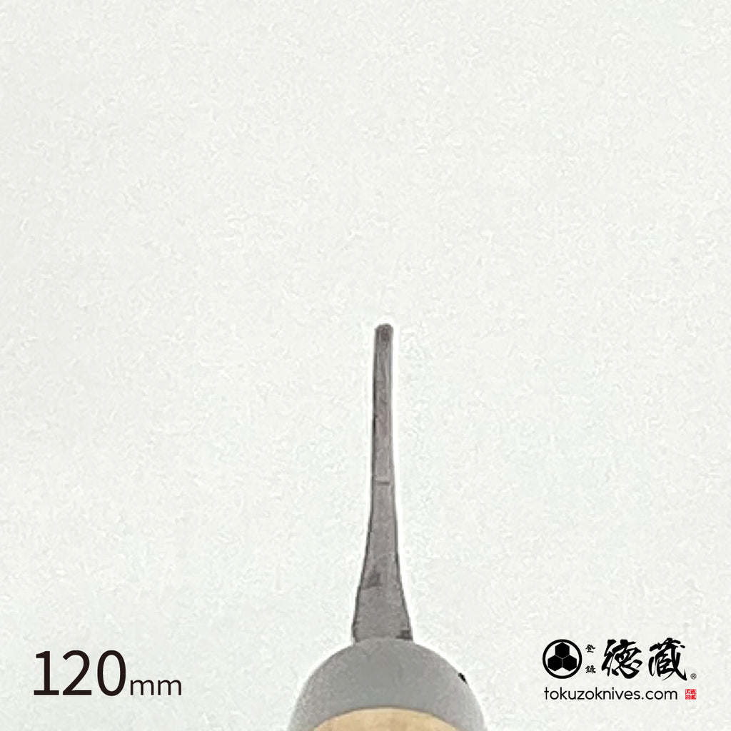 德藏 白钢 黑打厨刀 120mm 樱木柄