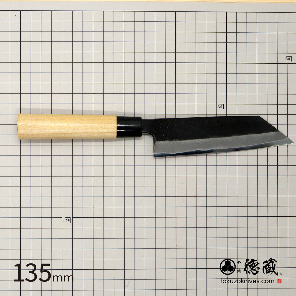 德藏 白钢 黑打 文化菜刀 樱花木柄