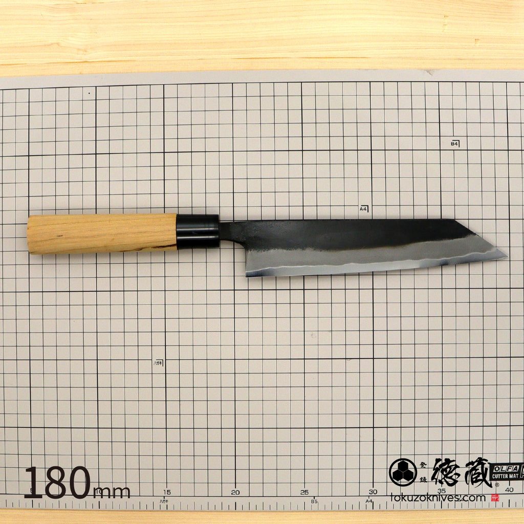 德藏 白钢 黑打 文化菜刀 樱花木柄