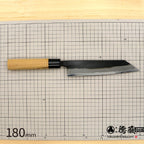 德藏 白钢 黑打 文化菜刀 樱花木柄