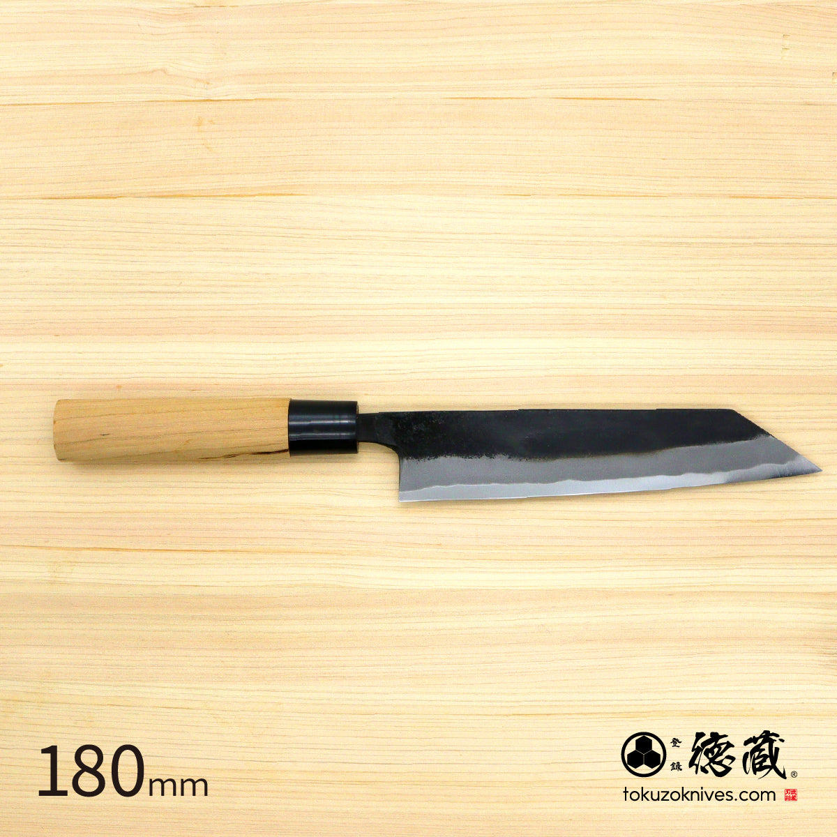 德藏 白钢 黑打 文化菜刀 樱花木柄