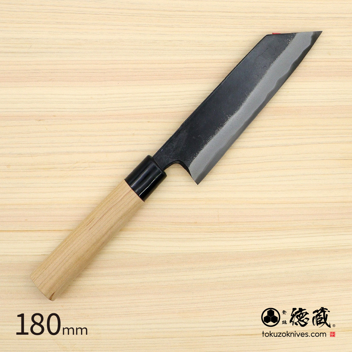 德藏 黑打万用刀 白钢 黑染 樱花手柄