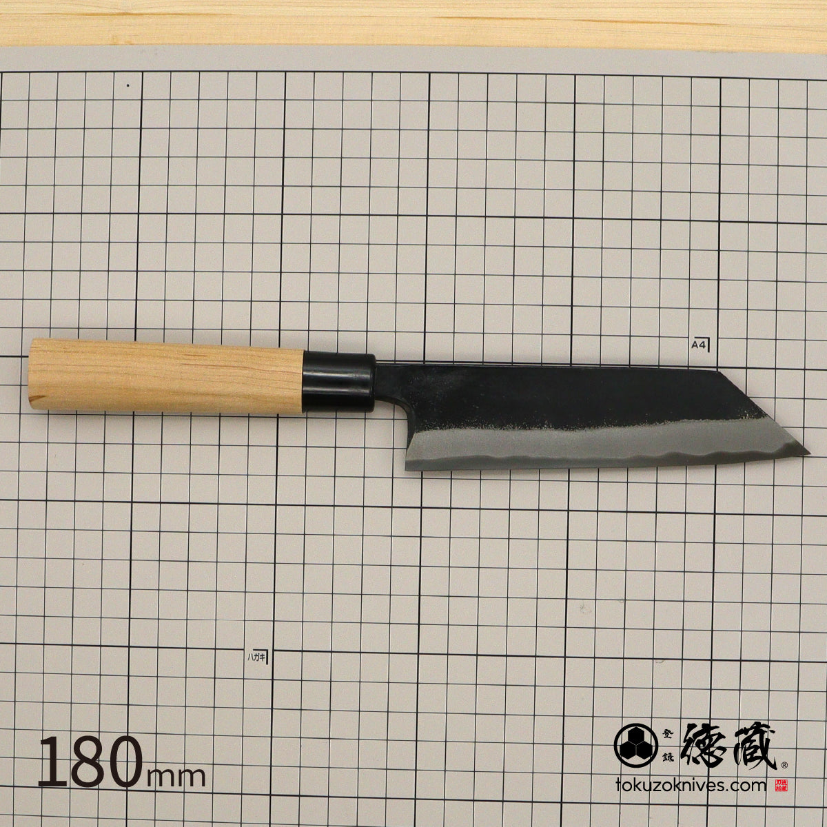 德藏 黑打万用刀 白钢 黑染 樱花手柄