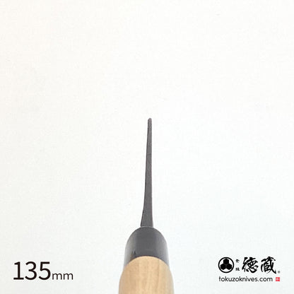 徳蔵 黒打 文化包丁 白鋼 黒染 桜柄