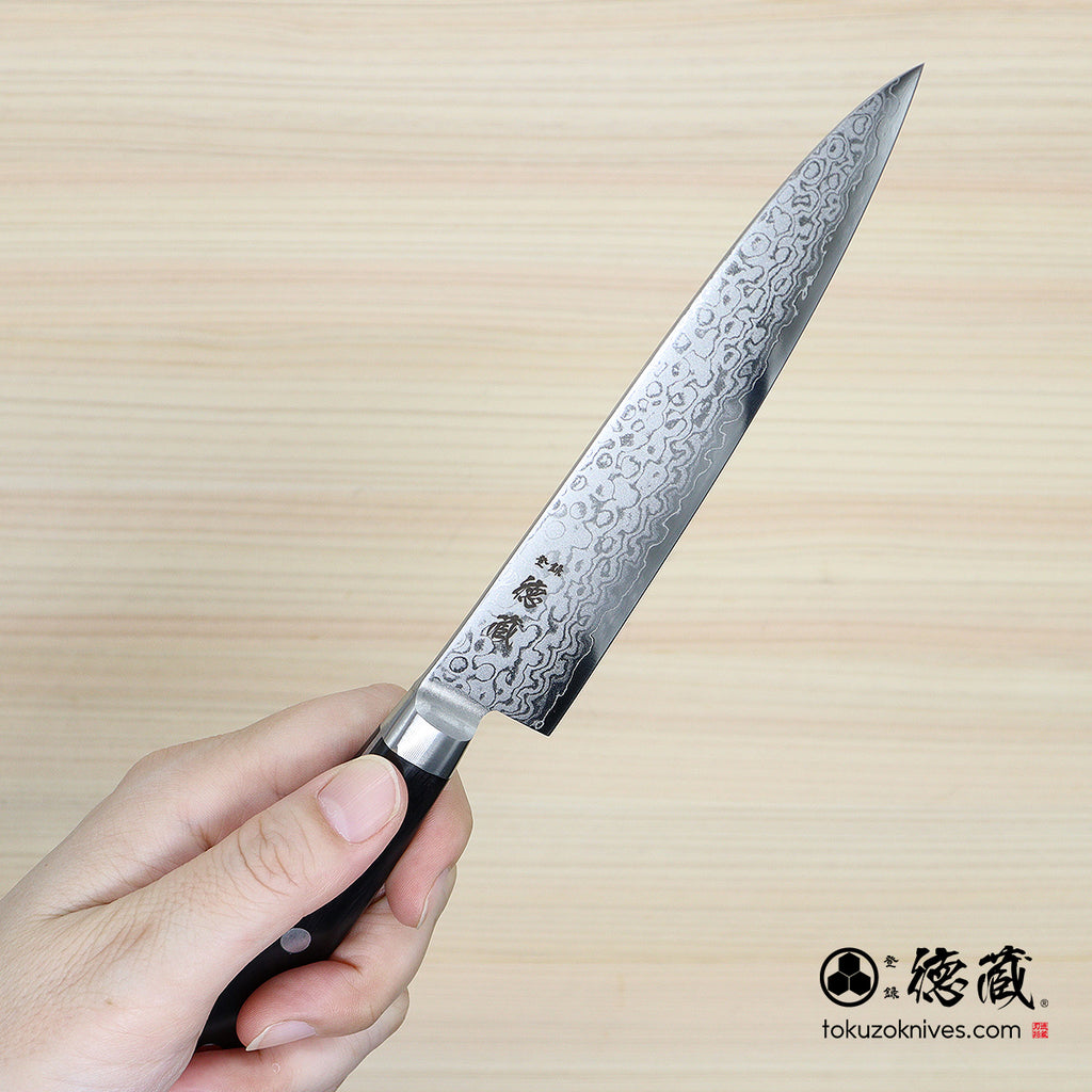 VG10 大马士革小刀 黑色手柄