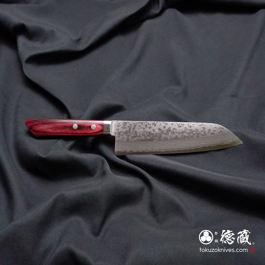 VG10 三德刀，层压木，红色
