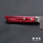 VG10 三德刀，层压木，红色