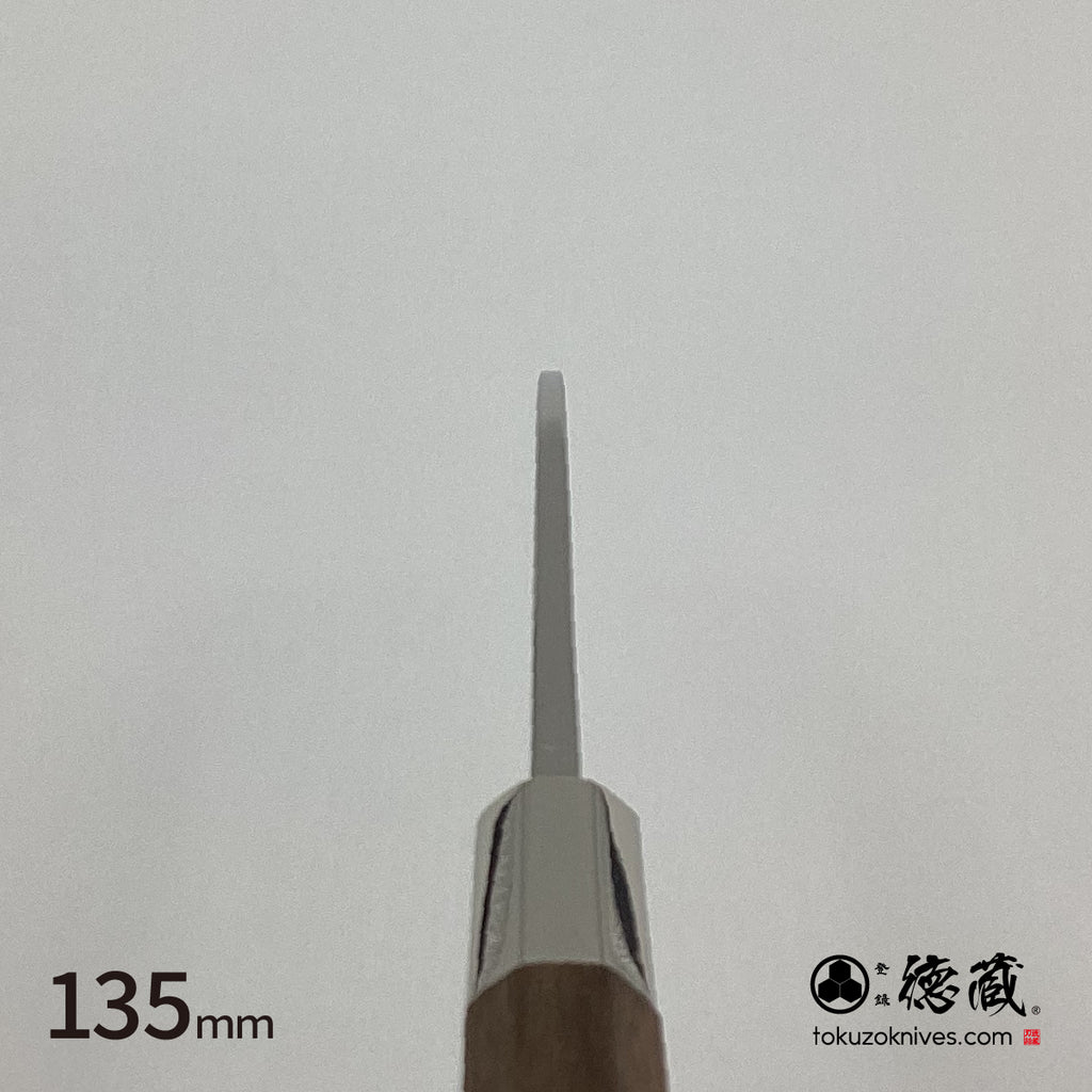 Gin San Mirror Finish Deba Knife (Fish Knife) Walnut Octagonal Tensoge Handle