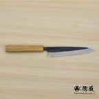 白二 淬火留黑加工 万能小刀 樱花木八角手柄