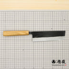 白二 黑打加工 菜刀 樱花木八角手柄