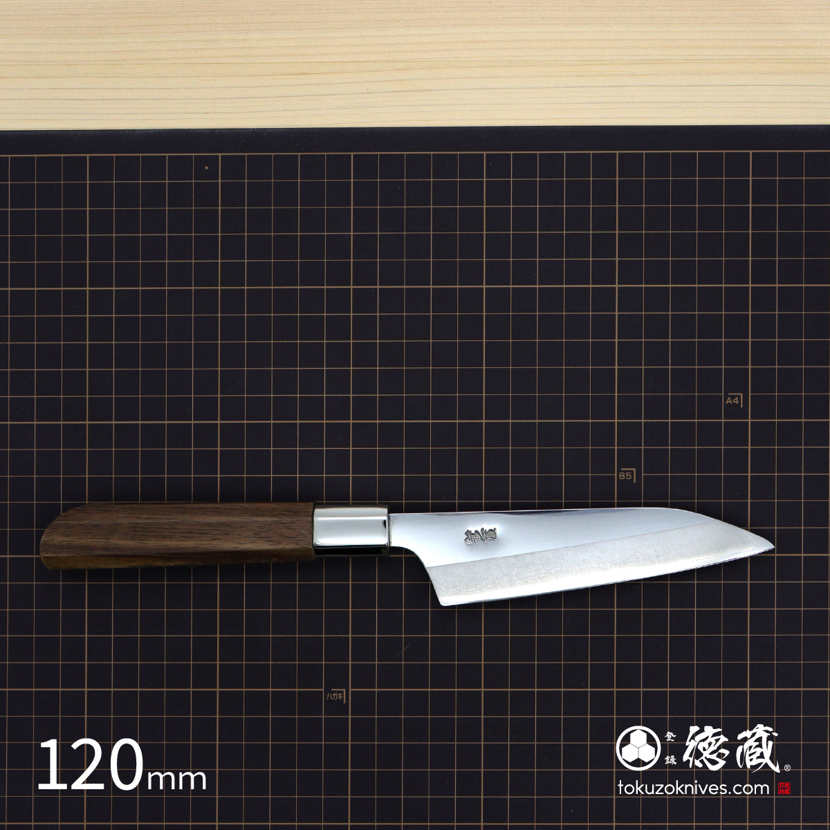 銀三 单刃柳刃刀 稳定木（白环）八角手柄