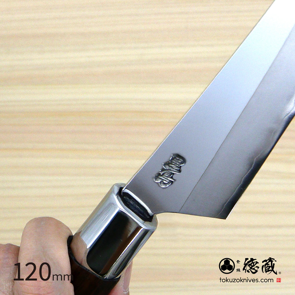 Gin San Mirror Finish Petty"Kengata" / Paring Knife Walnut Octagonal Tensoge Handle