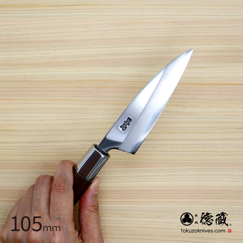 Stainless Silver Steel No. 3 medium-thick petty knife Walnut Octagonal Handle