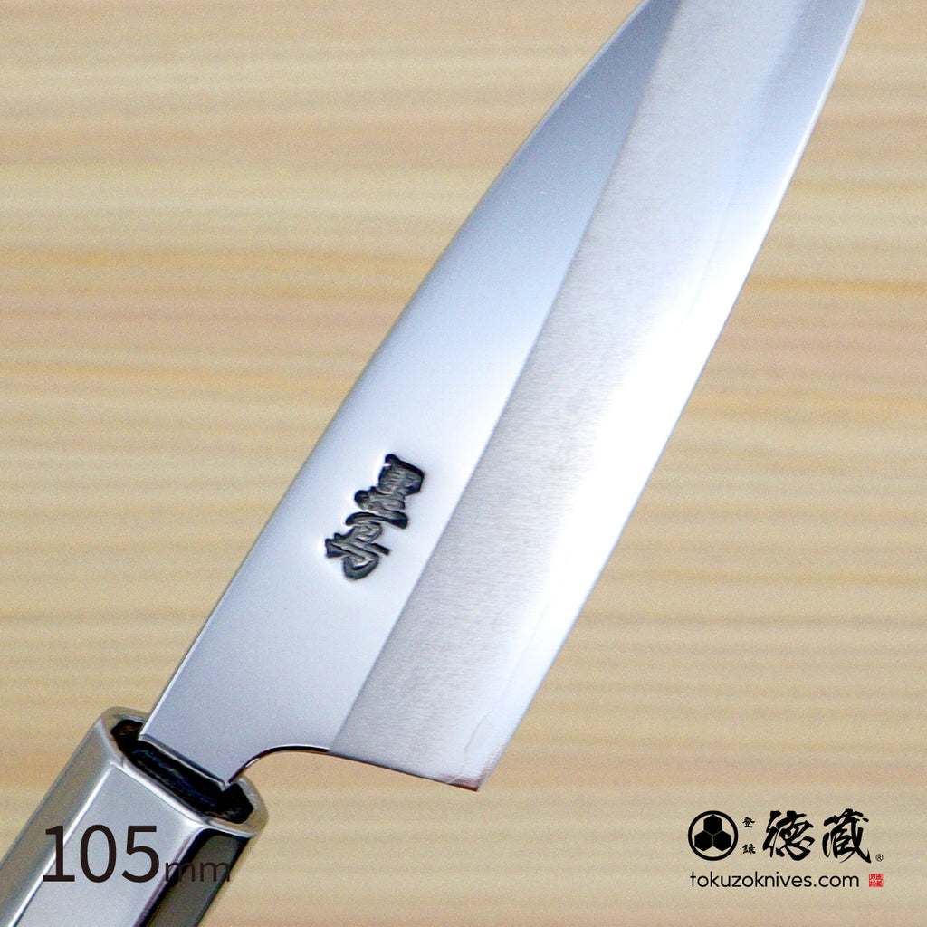 Stainless Silver Steel No. 3 medium-thick petty knife Walnut Octagonal Handle