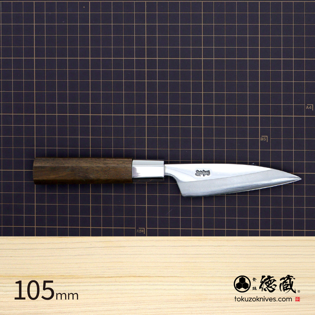 Stainless Silver Steel No. 3 medium-thick petty knife Walnut Octagonal Handle