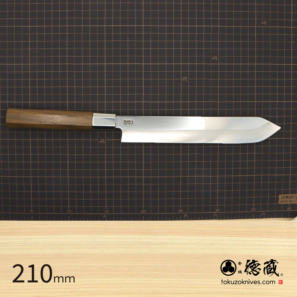 Gin San Mirror Finish Katsuo Knife Walnut Octagonal Tensoge Handle