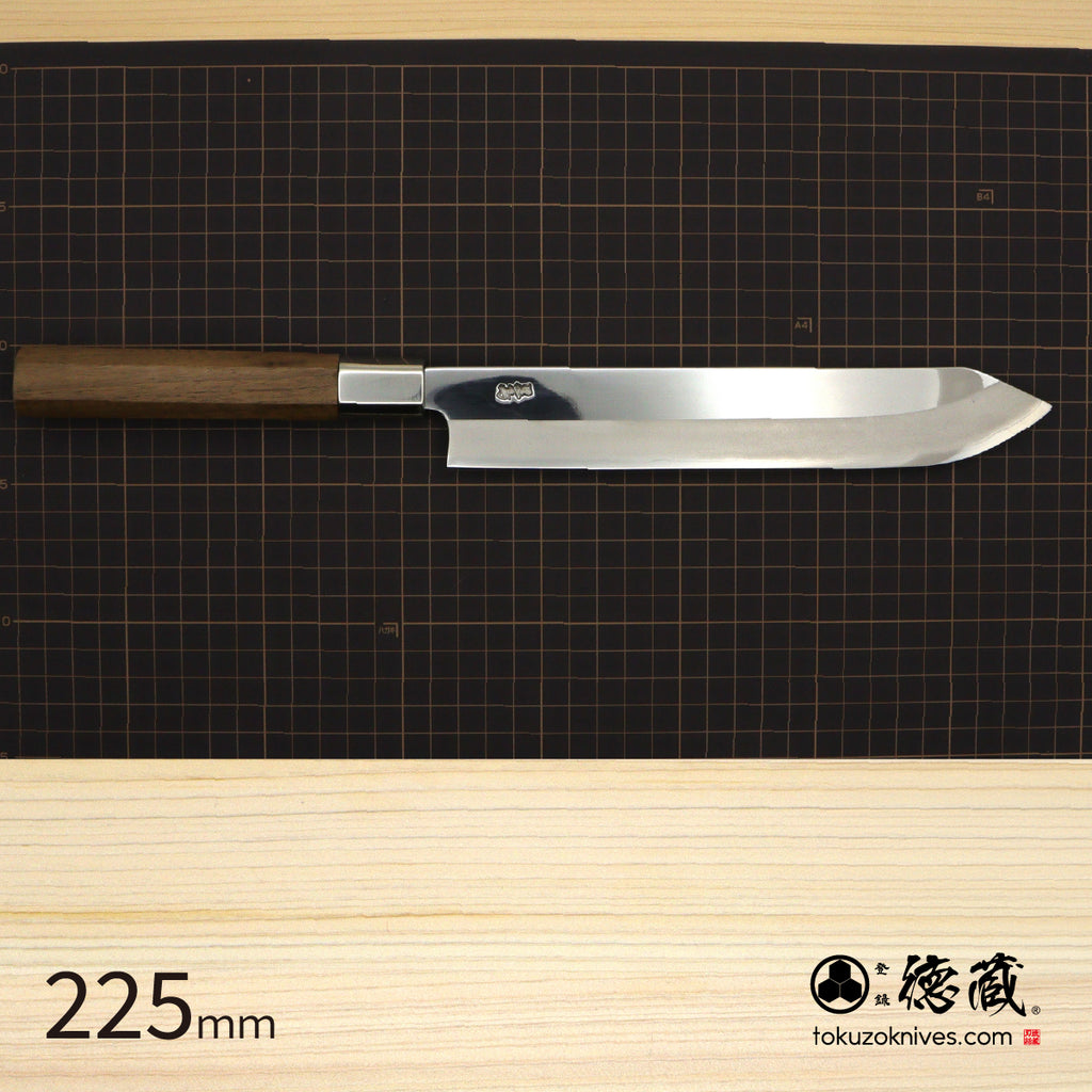 Gin San Mirror Finish Katsuo Knife Walnut Octagonal Tensoge Handle