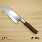 Gin San Mirror Finish Deba Knife (Fish Knife) Walnut Octagonal Tensoge Handle