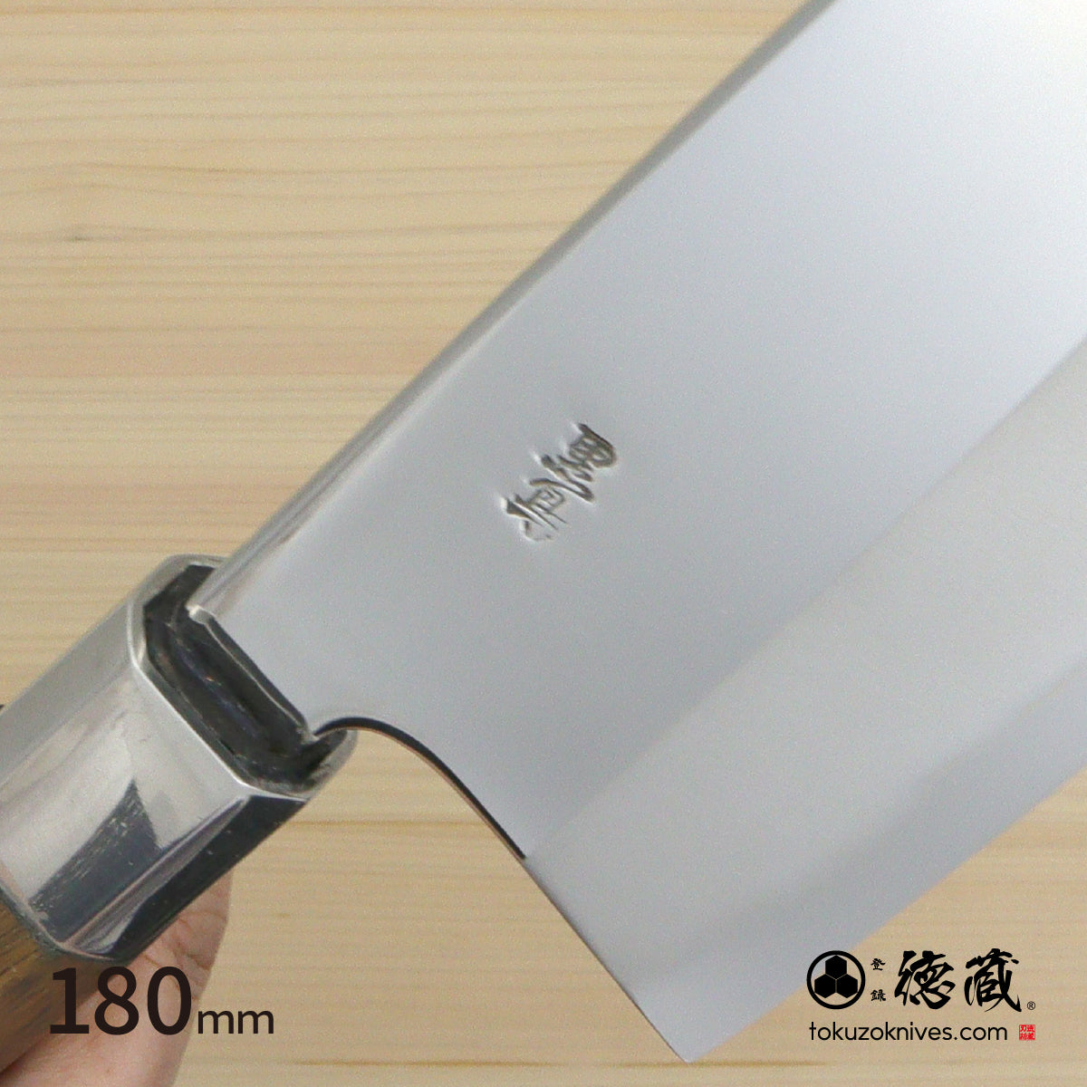 Gin San Mirror Finish Deba Knife (Fish Knife) Walnut Octagonal Tensoge Handle