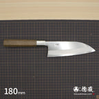Gin San Mirror Finish Deba Knife (Fish Knife) Walnut Octagonal Tensoge Handle