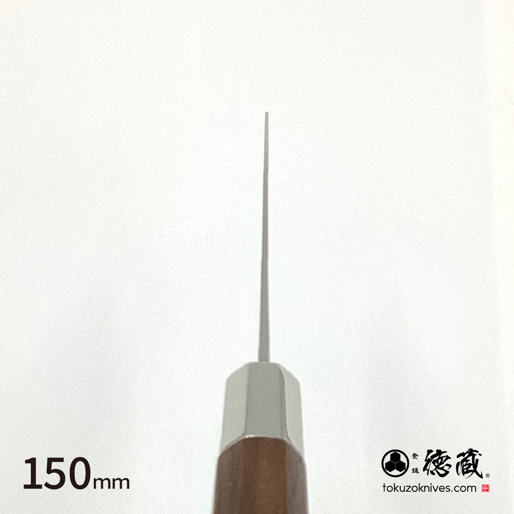 Stainless Silver Steel No. 3　Mirror Finish　Nakiri Knife　Walnut Tree Octagonal Handle