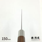 Stainless Silver Steel No. 3　Mirror Finish　Nakiri Knife　Walnut Tree Octagonal Handle