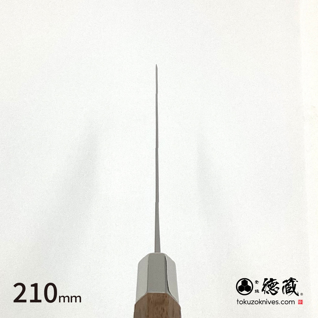 Gin San Mirror Finish Takohiki-Knife (Knife for cutting octopus) Walnut Octagonal Tensoge Handle