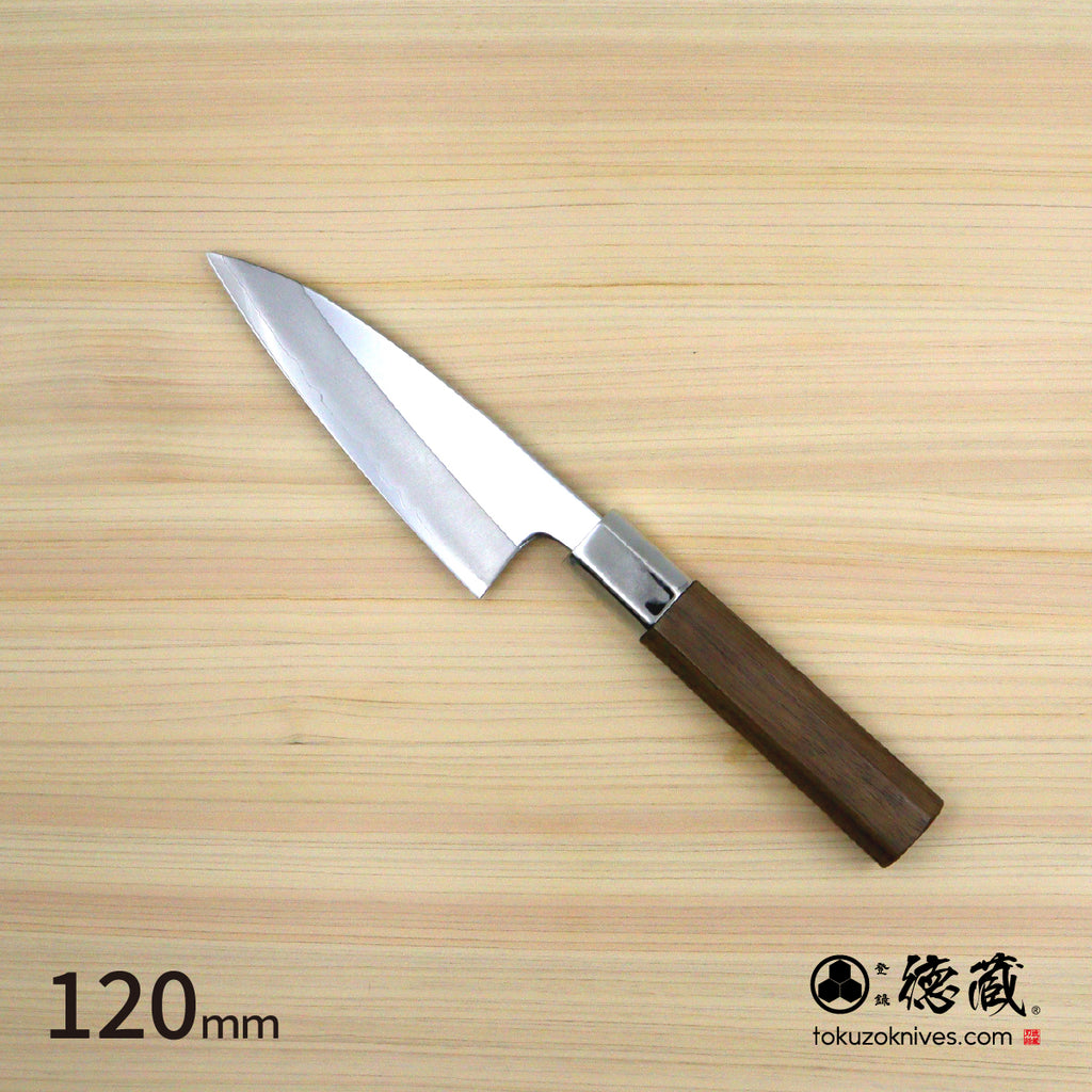 Gin San Mirror Finish medium-thick petty Walnut Octagonal Tensoge Handle