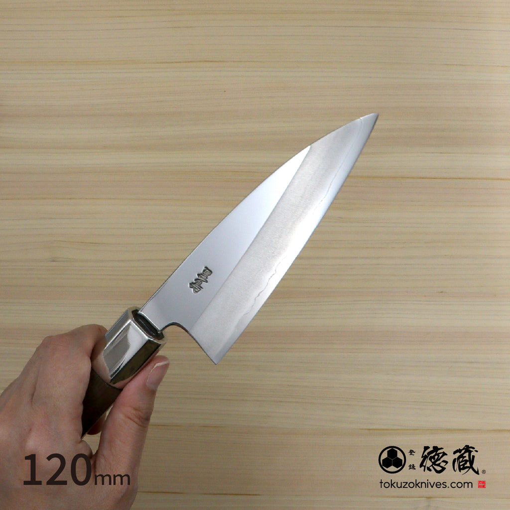 Gin San Mirror Finish medium-thick petty Walnut Octagonal Tensoge Handle