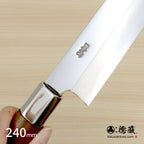 银三 镜面 柳刃 胡桃木八角柄