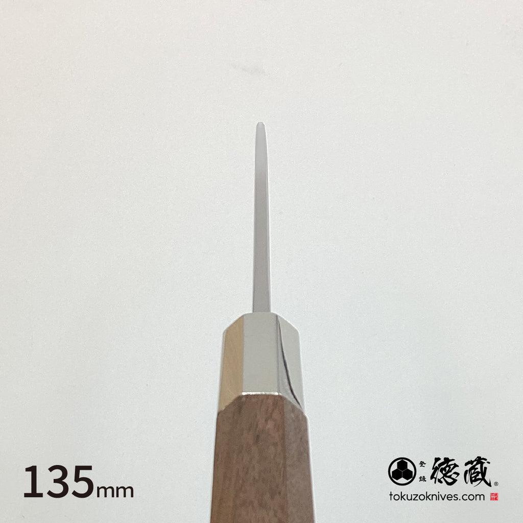 Gin San Mirror Finish medium-thick petty Walnut Octagonal Tensoge Handle