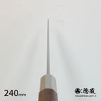 银三 镜面 柳刃 胡桃木八角柄
