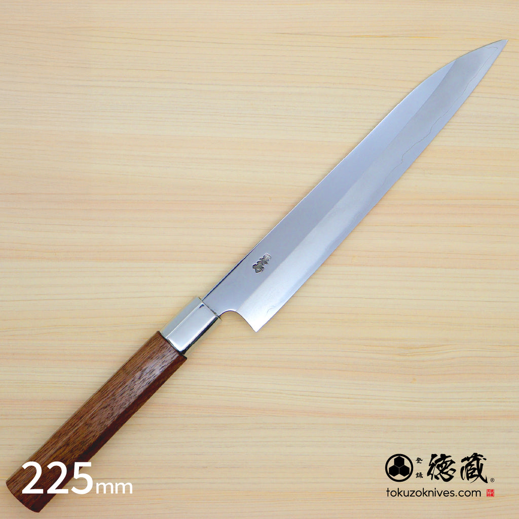 银三 镜面 柳刃 胡桃木八角柄