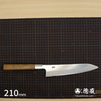 银三 镜面 牛刀 核桃木八角柄