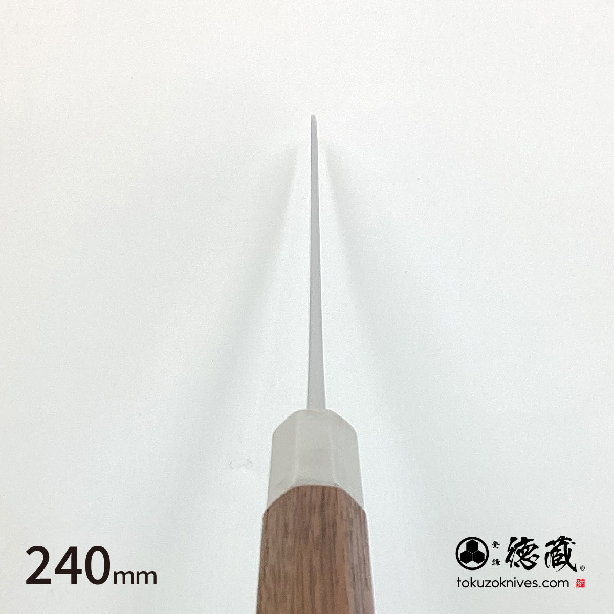 银三 镜面 牛刀 核桃木八角柄