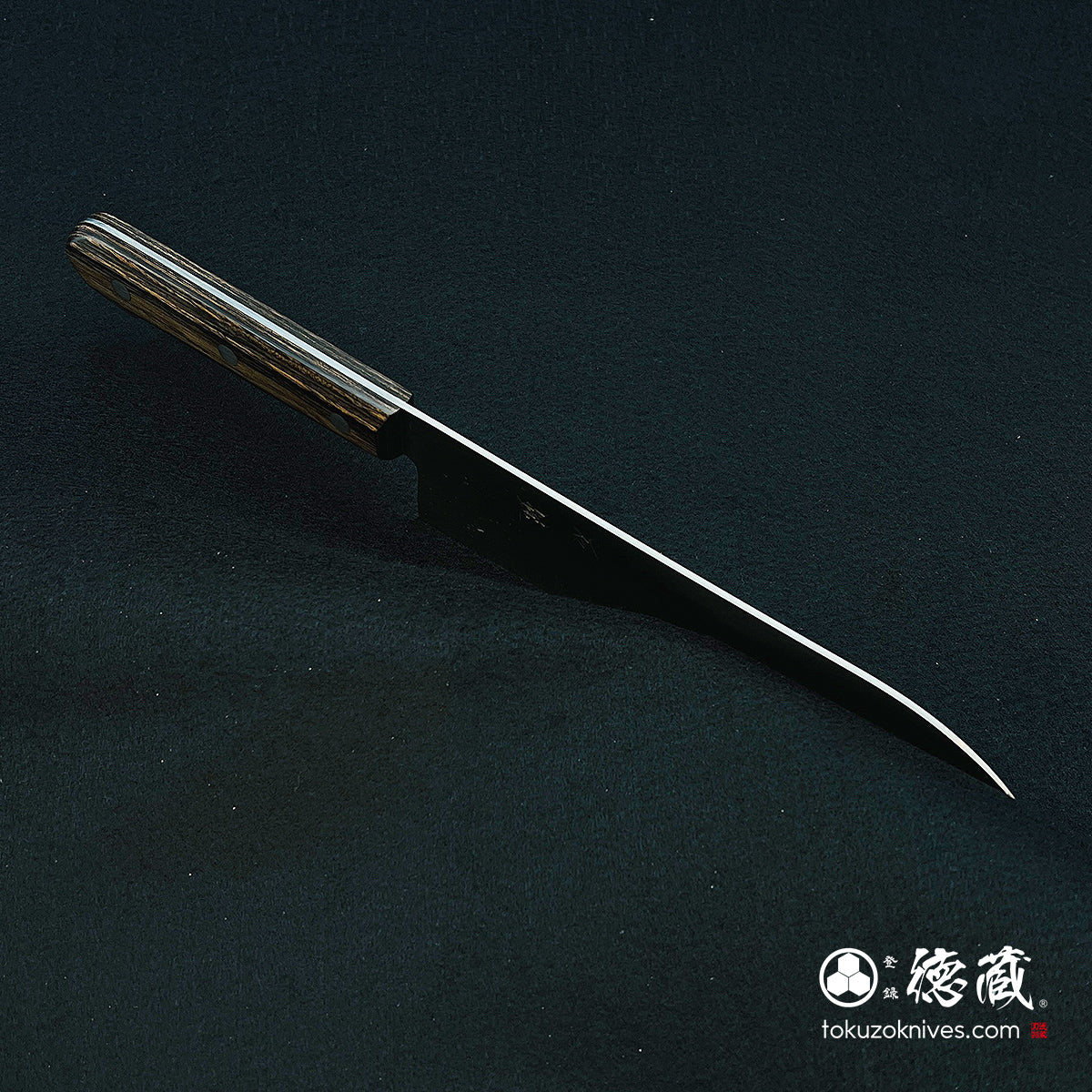 SLD Santoku knife, dark brown handle