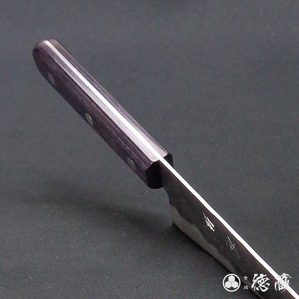 Ginsan (Silver3) stainless steel  Matt finish  purple handle