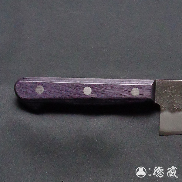 银三 梨皮润饰 三德刀 紫色手柄