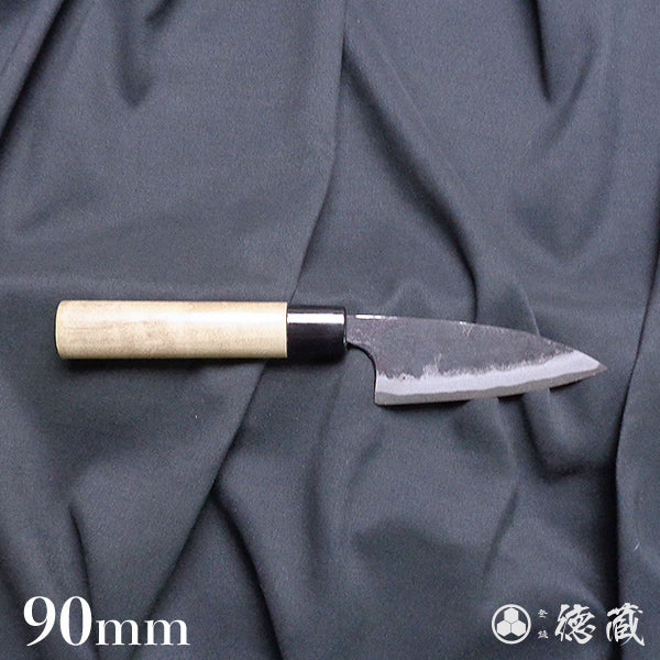 白二 淬火留黑加工 小包丁 朴木手柄
