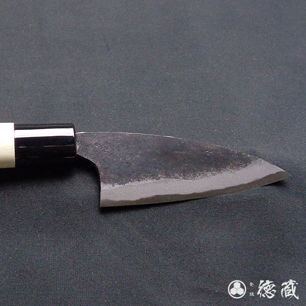 白二 淬火留黑加工 小包丁 朴木手柄