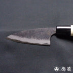 白二 淬火留黑加工 小包丁 朴木手柄